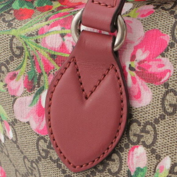 Gucci GG Blooms Flower Floral Handbag Beige Pink - Picture 8 of 10